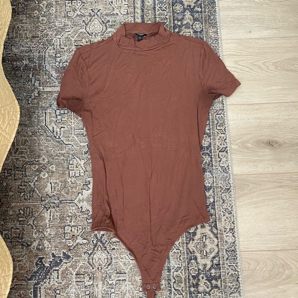 Brown Turtleneck Bodysuit